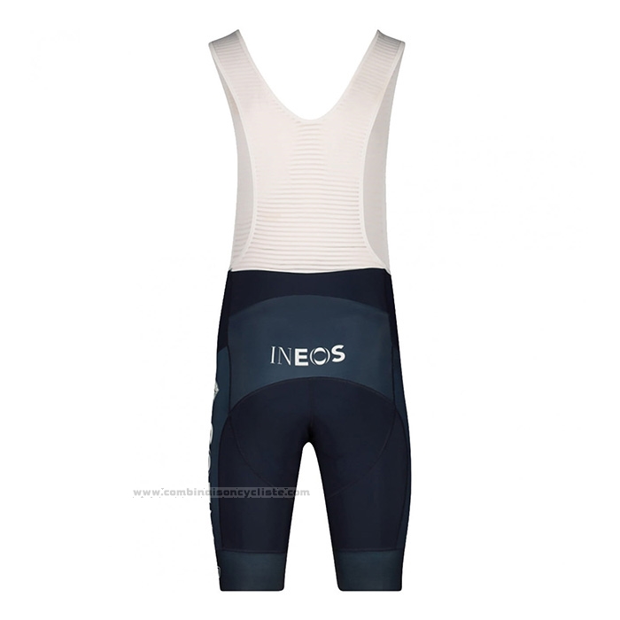 2022 Maillot Cyclisme British Champion Ineos Bleu Blanc Manches Courtes et Cuissard